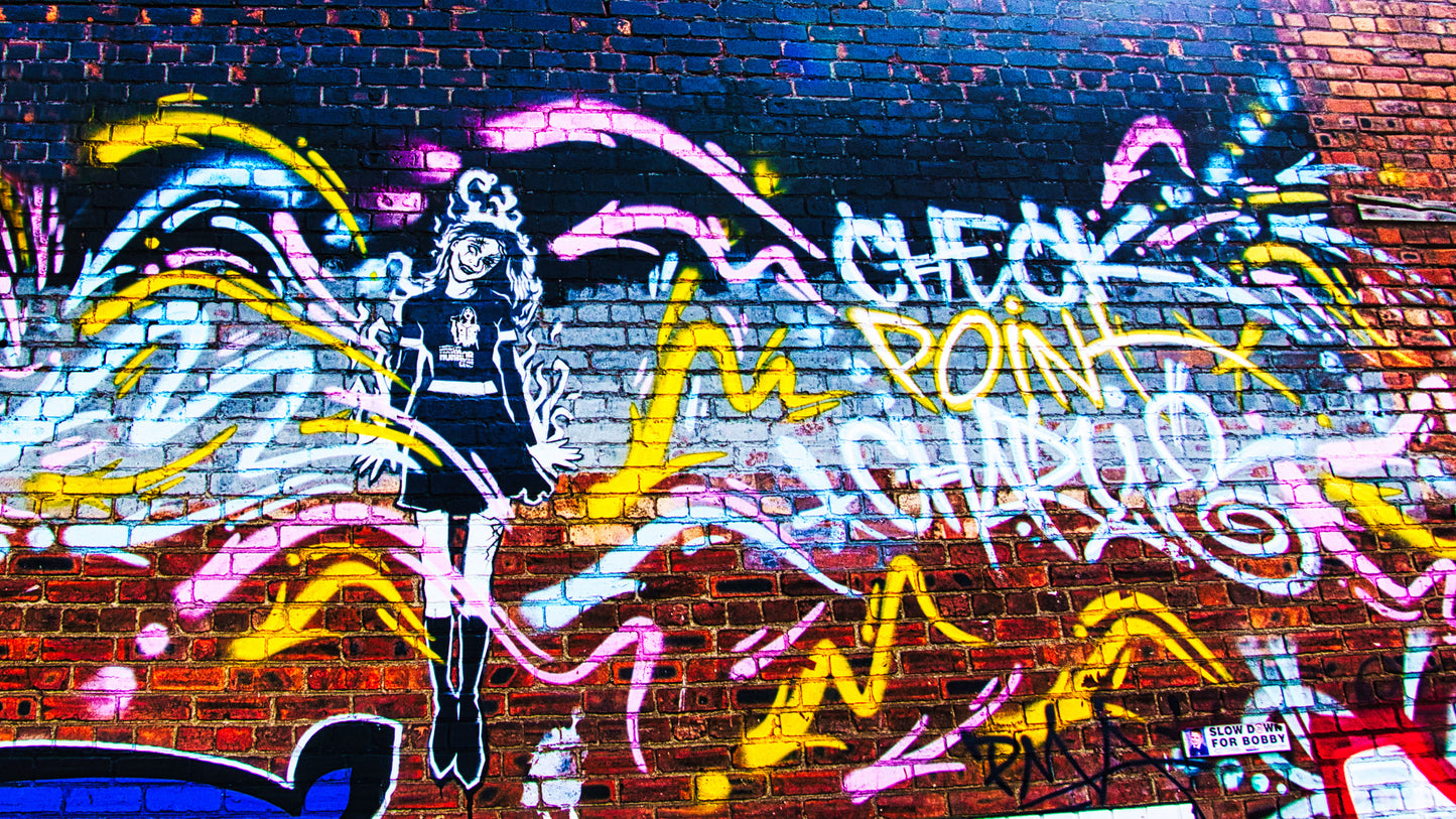 Liverpool Baltic Triangle Photo and Images -Liverpool Graffiti - Check Point - PTI07301 - Photo by Photographer Martin Fisher - Picture The Image