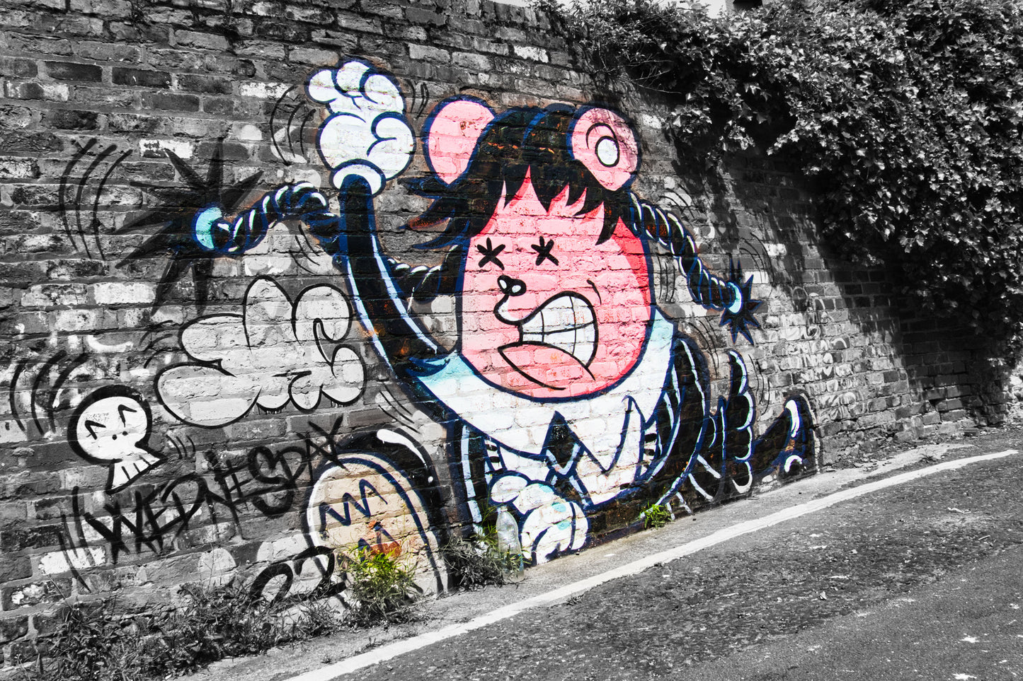 Liverpool Baltic Triangle Photo and Images -Liverpool Graffiti - Hidden Bottle of PXXX -PTI07467 - Photo by Photographer Martin Fisher - Picture The Image