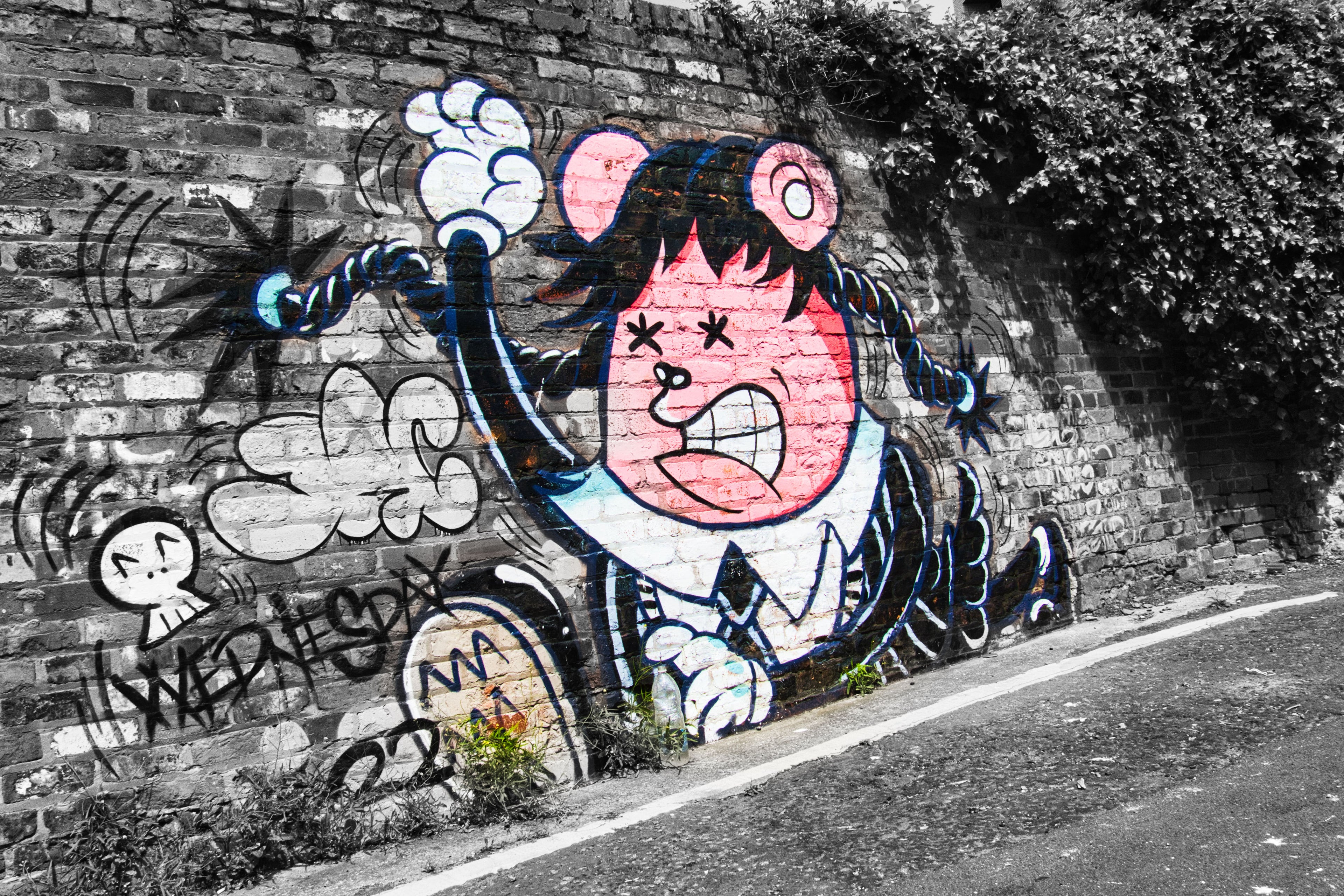 Liverpool Baltic Triangle Photo and Images -Liverpool Graffiti - Hidden Bottle of PXXX -PTI07467 - Photo by Photographer Martin Fisher - Picture The Image