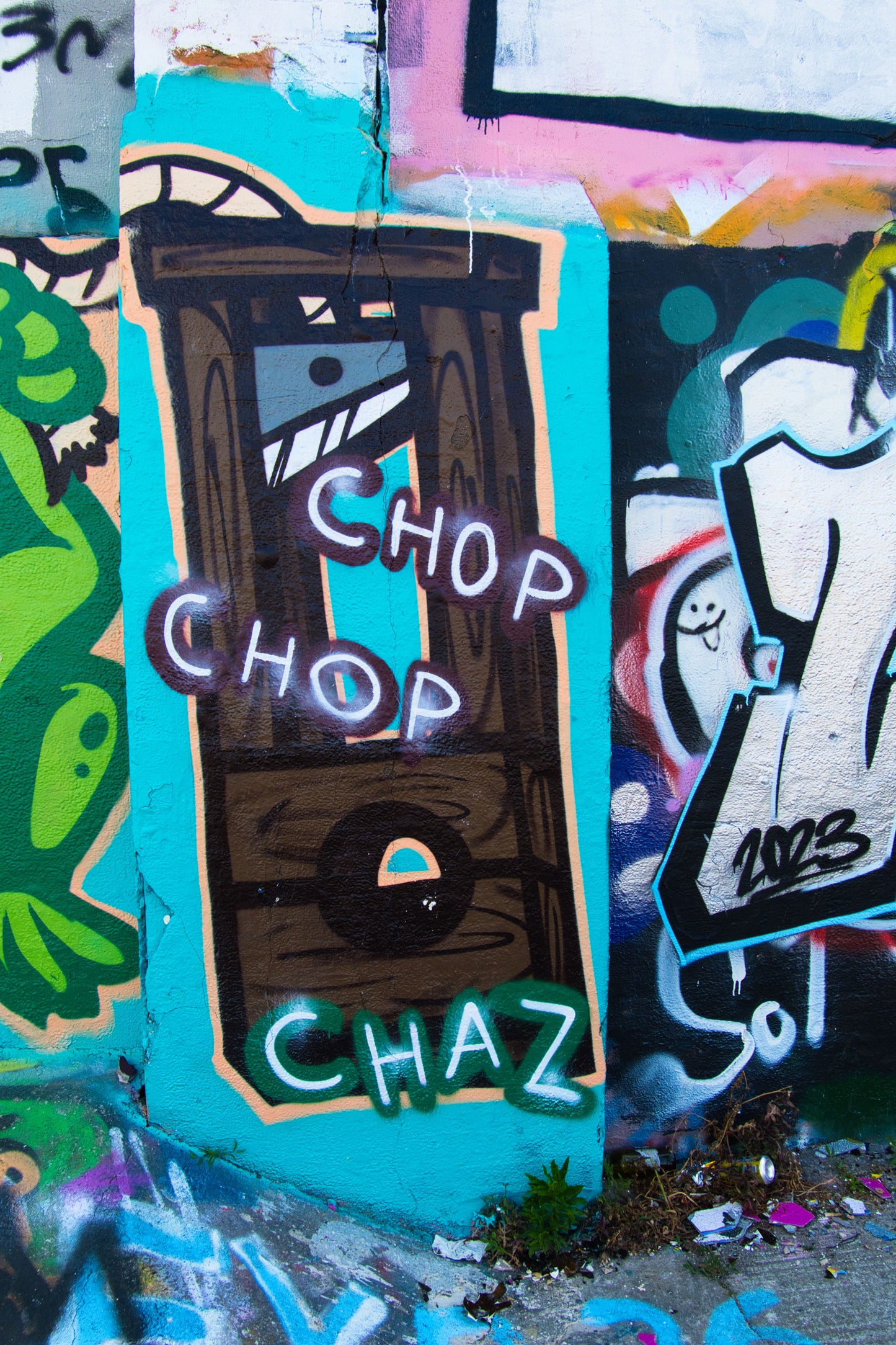 Liverpool Baltic Triangle Photo and Images -Liverpool Graffiti - Chop Chop - PTI07344 - Photo by Photographer Martin Fisher - Picture The Image