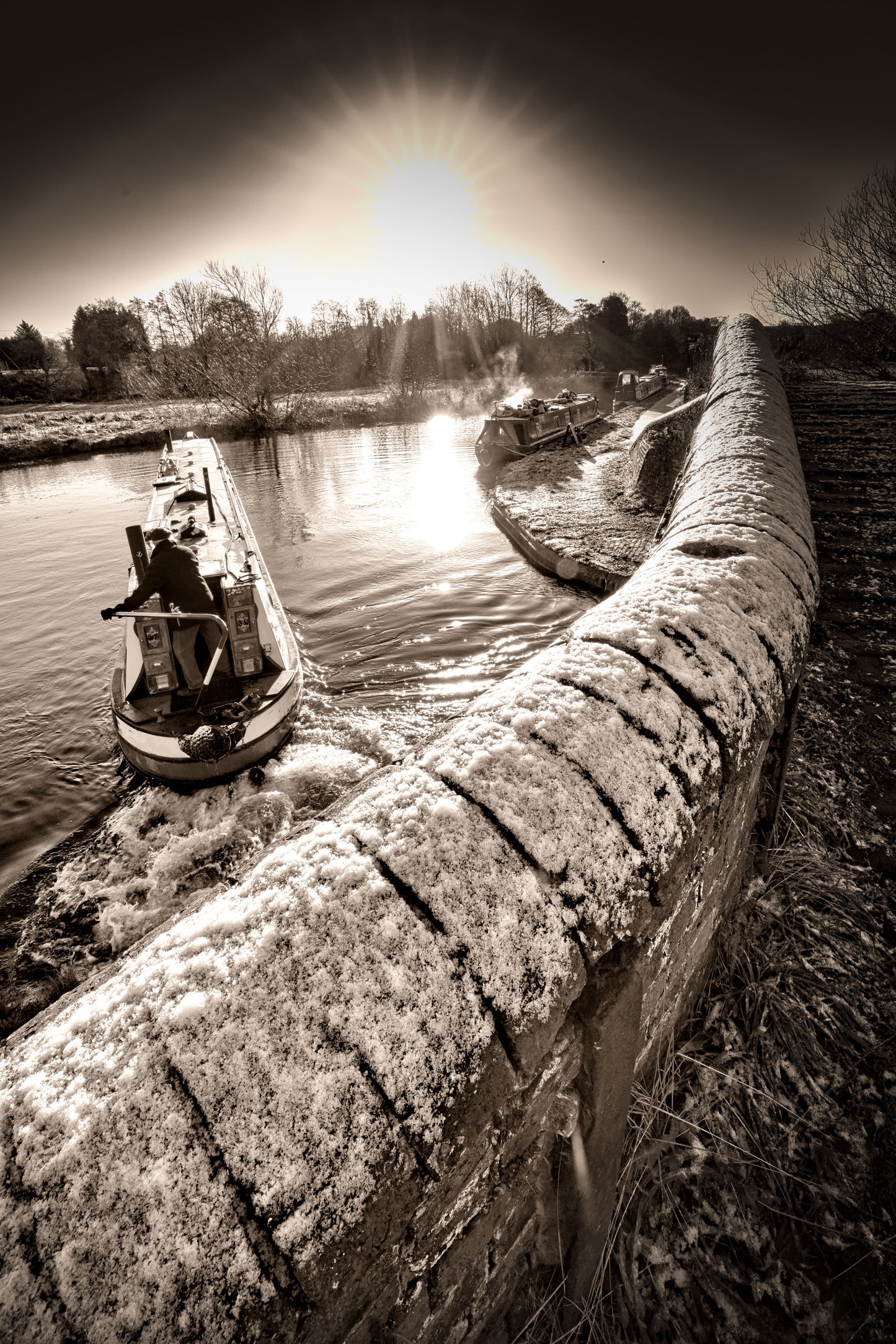 Great Haywood Canal in Sepia 3 - DSC04132 - Photo - Photographer Martin Fisher