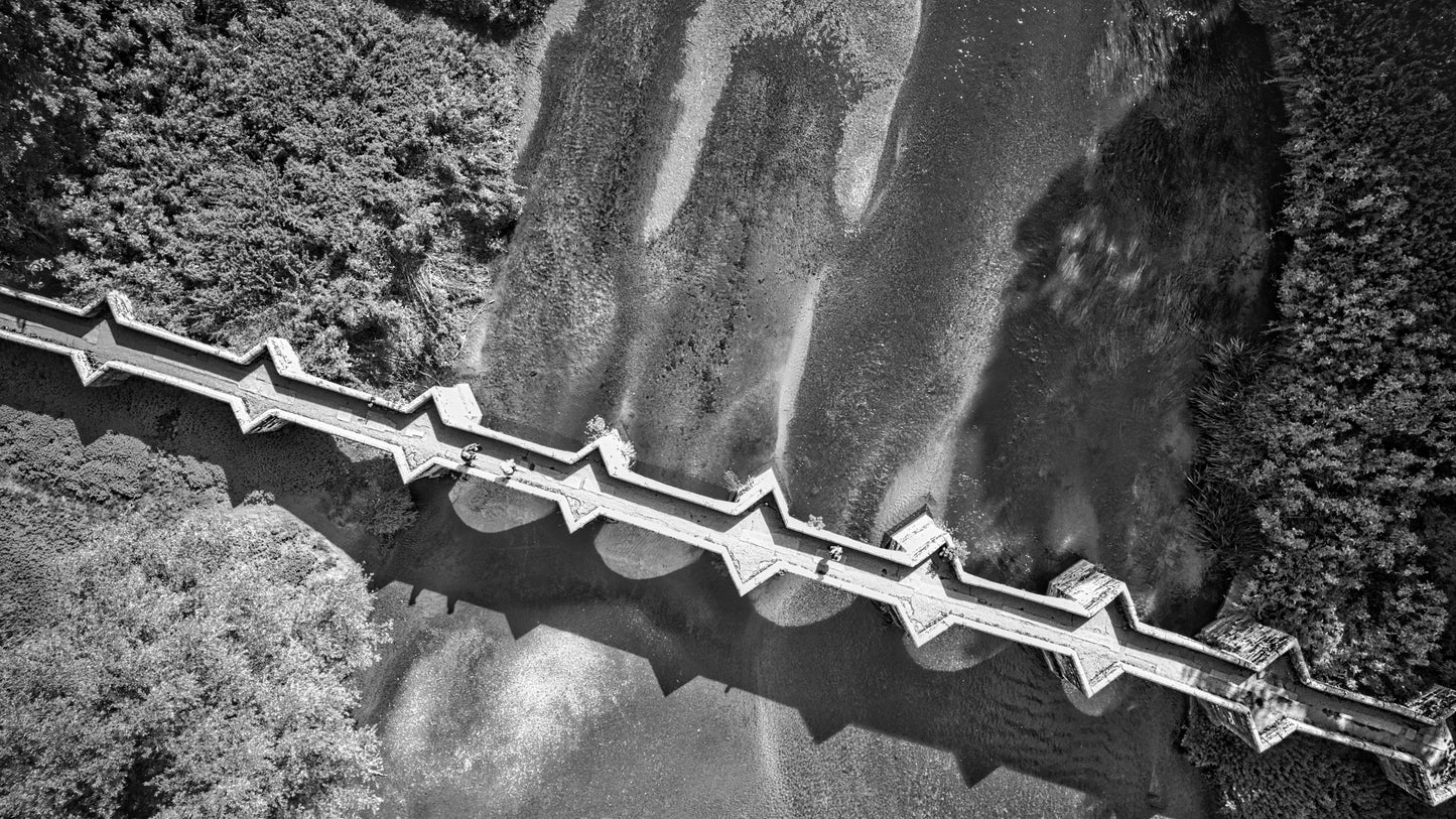 Shugborough Essex Bridge From Above - 0032 - Photo - Photographer Martin Fisher